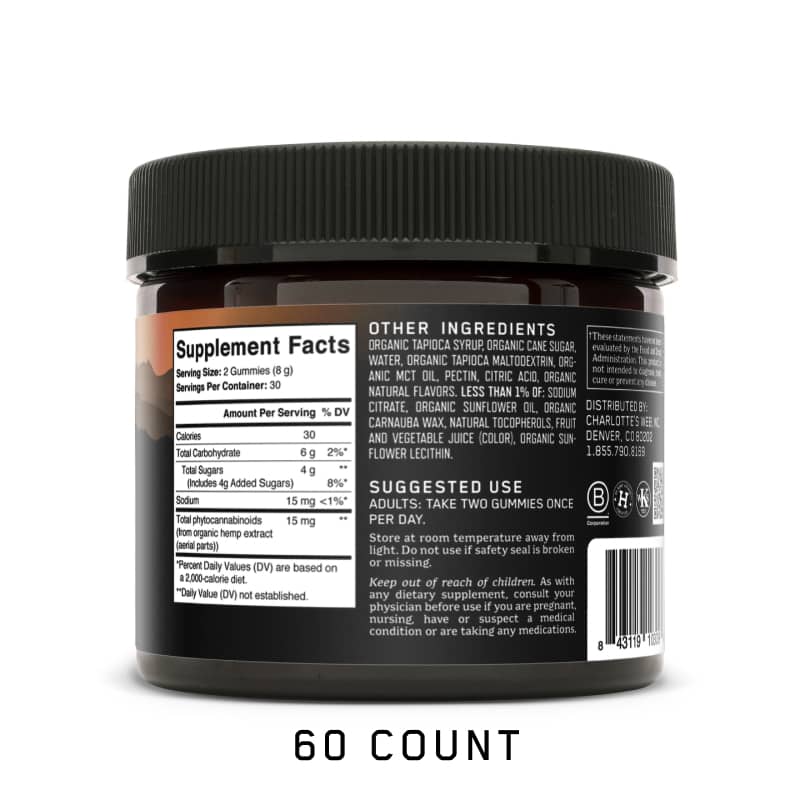 Daily Wellness 15 mg CBD Gummies - 60 ct | Charlotte’s Web