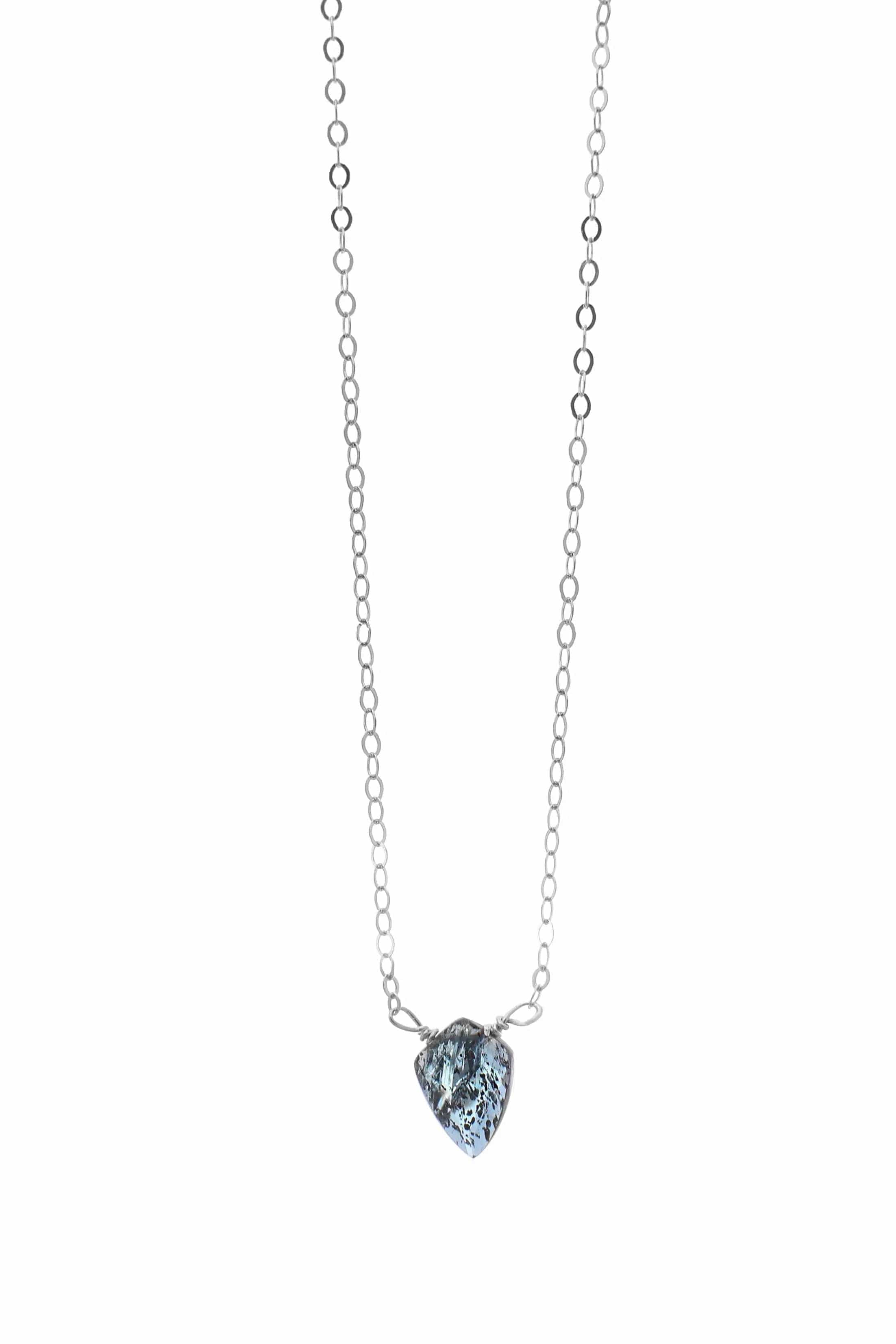 Insightful Teal Kyanite Sterling Silver Necklace | Liv & B