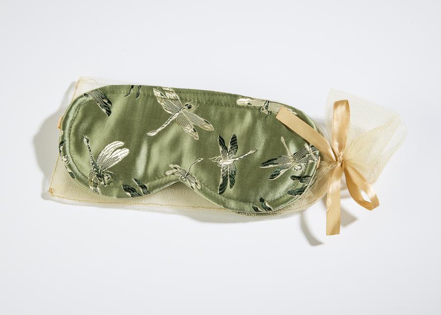 Sleep Mask - Eucalyptus in Dragonfly Silk Fabric | Sonoma Lavender