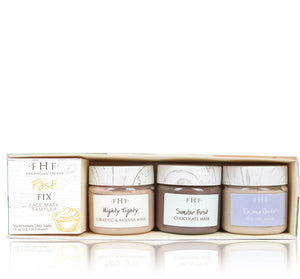 Fast Fix Face Mask Sampler | Farmhouse Fresh featuring three jar skincare masks: turmeric and banana, chocolate, and coconut varieties for a refreshing wellness routine.
