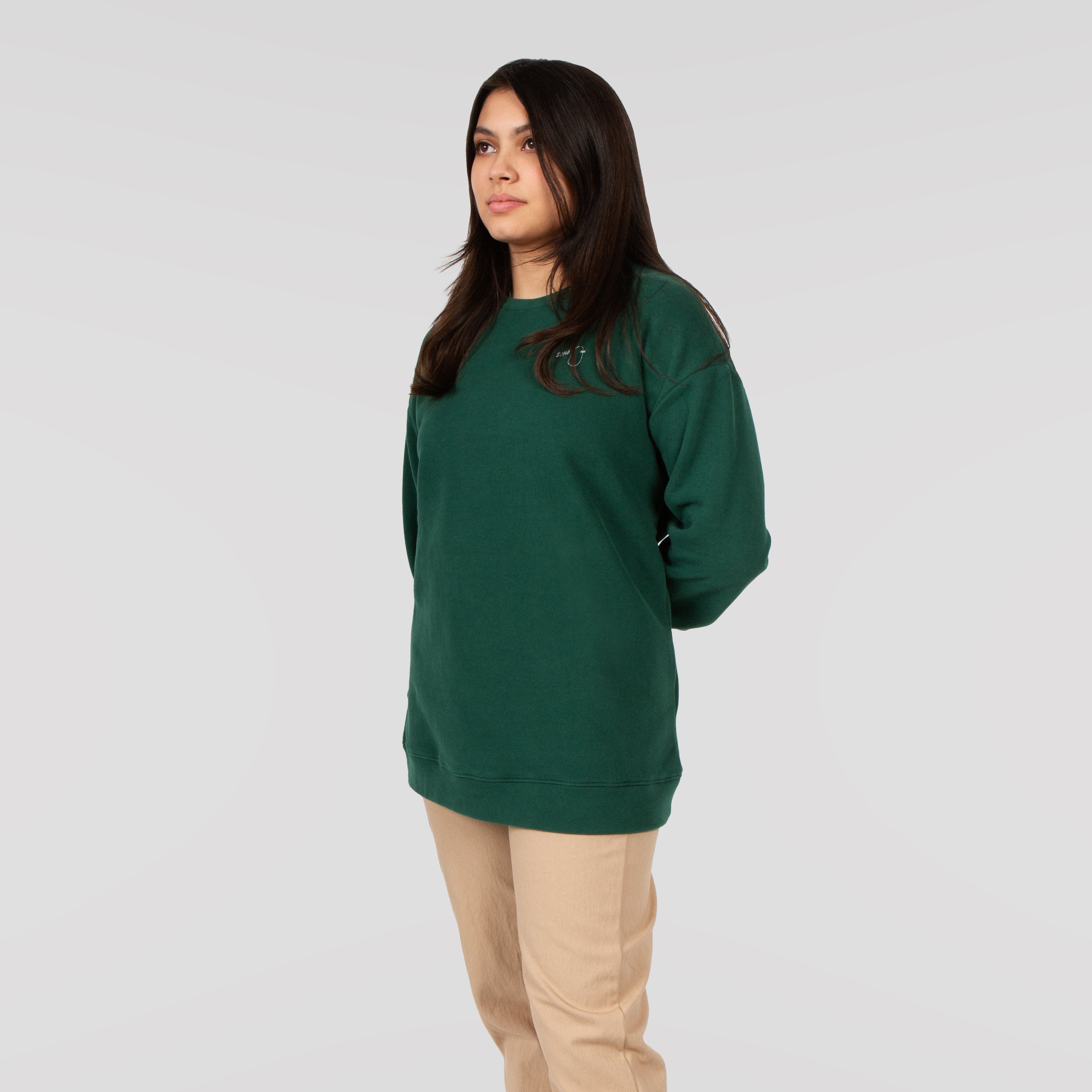 Cozy Cotton Sweatshirt in Forest Green