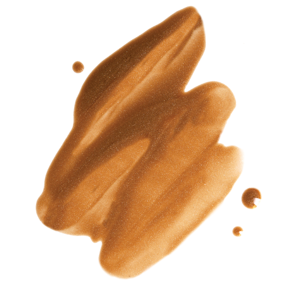 Shimmering golden swatch of Lustre Drench® Instant Glow Dry Oil | Farmhouse Fresh showcasing its radiant, moisturizing texture for glowing skincare and body care.