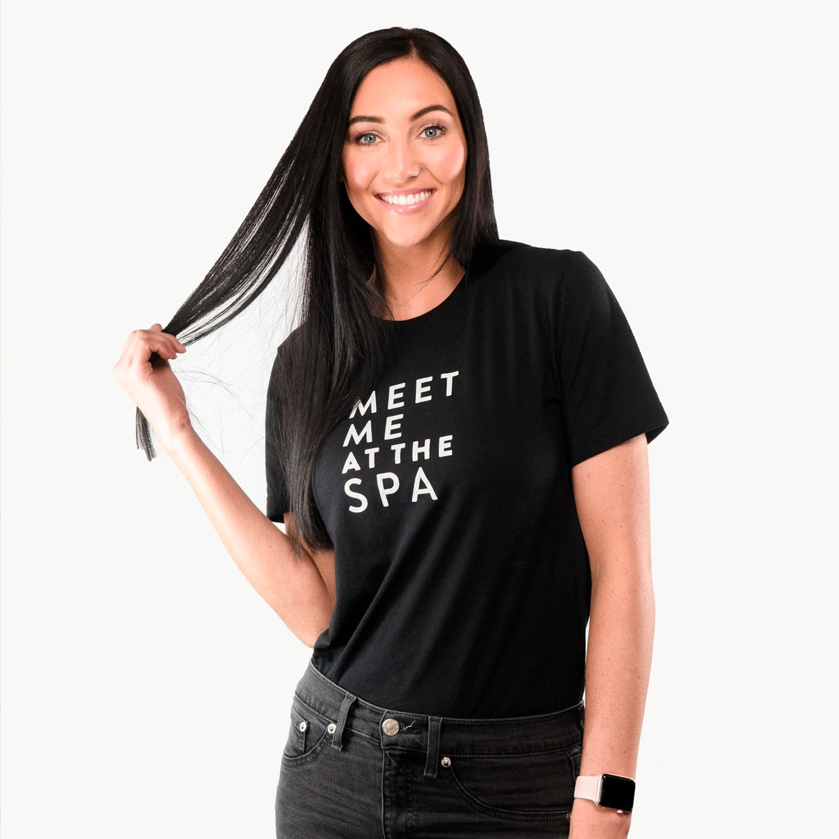 Meet Me at the Spa Unisex Crew Neck T-Shirt - Black | Lucky Owl