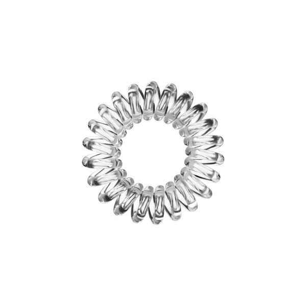 Single clear spiral hair tie designed to prevent hair damage and creases, part of the ORIGINAL Value Pack 8 pc | invisibobble collection.