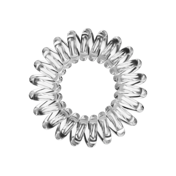 Clear spiral hair tie designed for gentle, strong hold, part of the ORIGINAL Value Pack 8 pc | invisibobble, ideal for all hair types and everyday wellness care.