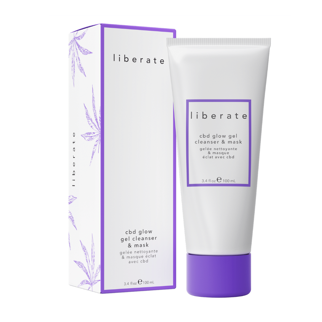 cbd glow gel cleanser & mask | l i b e r a t e