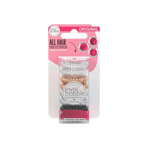 ORIGINAL Value Pack 8 pc | invisibobble featuring three colors of spiral hair rings designed for all hair types, gentle on hair, and ideal for secure, comfortable styling.