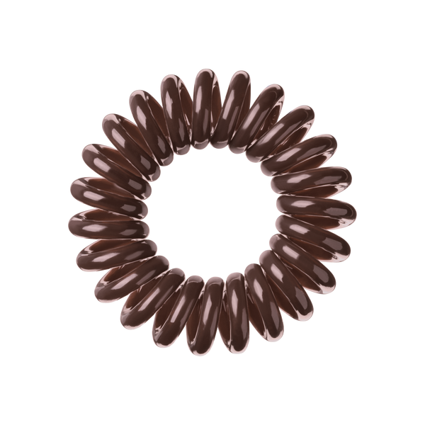 ORIGINAL Value Pack 8 pc | invisibobble dark brown spiral hair tie designed to hold hair securely without causing damage or discomfort.