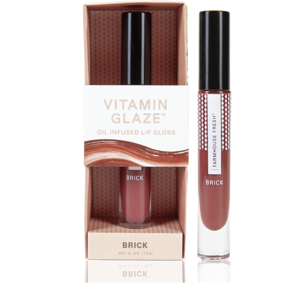 Vitamin Glaze® Oil Infused Lip Gloss – Brick | Farmhouse Fresh
